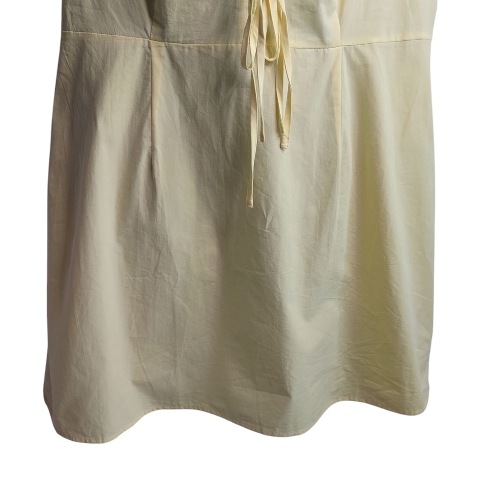 Cider Dress Women Lemon Embroidered Shortsleeve Tie Front Knee Length OXL NWT - Picture 7 of 12
